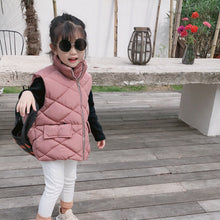 將圖片載入圖庫檢視器 【Y7236】男女童寶寶冬季新款韓版棉馬甲兒童保暖加厚坎肩純色外套-20191012