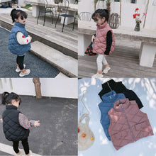 將圖片載入圖庫檢視器 【Y7236】男女童寶寶冬季新款韓版棉馬甲兒童保暖加厚坎肩純色外套-20191012