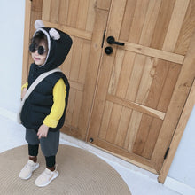 將圖片載入圖庫檢視器 【Y3743】兒童冬季韓版加厚棉馬甲男女童寶寶可愛熊耳朵連帽馬甲-20191012