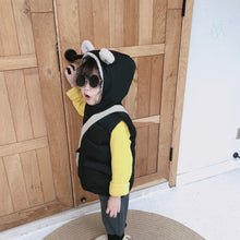 將圖片載入圖庫檢視器 【Y3743】兒童冬季韓版加厚棉馬甲男女童寶寶可愛熊耳朵連帽馬甲-20191012