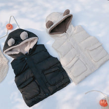 將圖片載入圖庫檢視器 【Y3743】兒童冬季韓版加厚棉馬甲男女童寶寶可愛熊耳朵連帽馬甲-20191012
