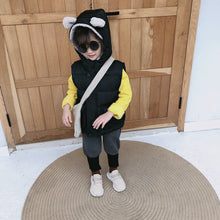 將圖片載入圖庫檢視器 【Y3743】兒童冬季韓版加厚棉馬甲男女童寶寶可愛熊耳朵連帽馬甲-20191012