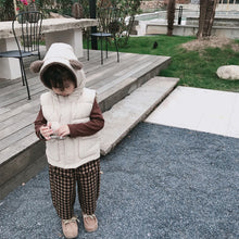 將圖片載入圖庫檢視器 【Y3743】兒童冬季韓版加厚棉馬甲男女童寶寶可愛熊耳朵連帽馬甲-20191012