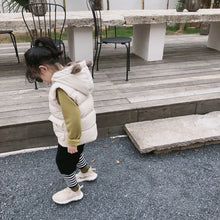 將圖片載入圖庫檢視器 【Y3743】兒童冬季韓版加厚棉馬甲男女童寶寶可愛熊耳朵連帽馬甲-20191012