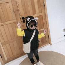 將圖片載入圖庫檢視器 【Y3743】兒童冬季韓版加厚棉馬甲男女童寶寶可愛熊耳朵連帽馬甲-20191012