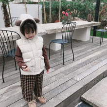 將圖片載入圖庫檢視器 【Y3743】兒童冬季韓版加厚棉馬甲男女童寶寶可愛熊耳朵連帽馬甲-20191012