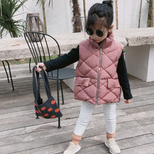 將圖片載入圖庫檢視器 【Y7236】男女童寶寶冬季新款韓版棉馬甲兒童保暖加厚坎肩純色外套-20191012