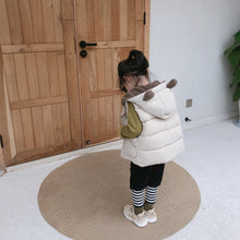 將圖片載入圖庫檢視器 【Y3743】兒童冬季韓版加厚棉馬甲男女童寶寶可愛熊耳朵連帽馬甲-20191012