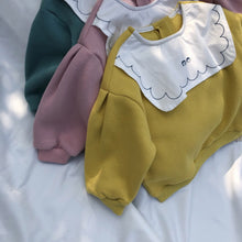 將圖片載入圖庫檢視器 【Y9329】女童寶寶秋冬新款韓版印花大翻領衛衣寬鬆加絨套頭衛衣-20191028