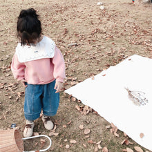 將圖片載入圖庫檢視器 【Y9329】女童寶寶秋冬新款韓版印花大翻領衛衣寬鬆加絨套頭衛衣-20191028