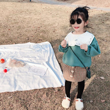 將圖片載入圖庫檢視器 【Y9329】女童寶寶秋冬新款韓版印花大翻領衛衣寬鬆加絨套頭衛衣-20191028