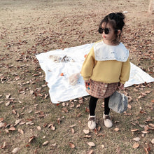 將圖片載入圖庫檢視器 【Y9329】女童寶寶秋冬新款韓版印花大翻領衛衣寬鬆加絨套頭衛衣-20191028