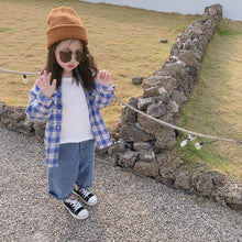 將圖片載入圖庫檢視器 【Y202014】兒童韓版格子襯衫2020春季新款男女童寶寶全棉百搭襯衣-20200304