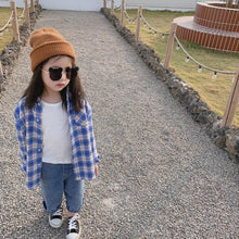 將圖片載入圖庫檢視器 【Y202014】兒童韓版格子襯衫2020春季新款男女童寶寶全棉百搭襯衣-20200304