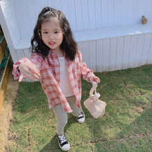 將圖片載入圖庫檢視器 【Y202014】兒童韓版格子襯衫2020春季新款男女童寶寶全棉百搭襯衣-20200304
