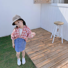 將圖片載入圖庫檢視器 【Y202014】兒童韓版格子襯衫2020春季新款男女童寶寶全棉百搭襯衣-20200304