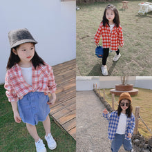 將圖片載入圖庫檢視器 【Y202014】兒童韓版格子襯衫2020春季新款男女童寶寶全棉百搭襯衣-20200304