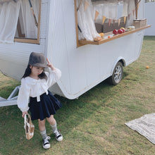 將圖片載入圖庫檢視器 【Y202018】2020春款韓版娃娃領襯衫女童寶寶可愛燈籠袖娃娃衫襯衣-20200304