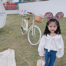 將圖片載入圖庫檢視器 【Y202018】2020春款韓版娃娃領襯衫女童寶寶可愛燈籠袖娃娃衫襯衣-20200304