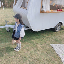 將圖片載入圖庫檢視器 【Y202018】2020春款韓版娃娃領襯衫女童寶寶可愛燈籠袖娃娃衫襯衣-20200304