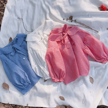 將圖片載入圖庫檢視器 【Y202018】2020春款韓版娃娃領襯衫女童寶寶可愛燈籠袖娃娃衫襯衣-20200304