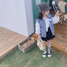 將圖片載入圖庫檢視器 【Y202018】2020春款韓版娃娃領襯衫女童寶寶可愛燈籠袖娃娃衫襯衣-20200304