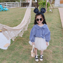 將圖片載入圖庫檢視器 【Y202018】2020春款韓版娃娃領襯衫女童寶寶可愛燈籠袖娃娃衫襯衣-20200304