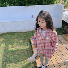 將圖片載入圖庫檢視器 【Y202014】兒童韓版格子襯衫2020春季新款男女童寶寶全棉百搭襯衣-20200304