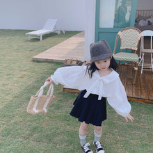 將圖片載入圖庫檢視器 【Y202018】2020春款韓版娃娃領襯衫女童寶寶可愛燈籠袖娃娃衫襯衣-20200304