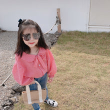 將圖片載入圖庫檢視器 【Y202018】2020春款韓版娃娃領襯衫女童寶寶可愛燈籠袖娃娃衫襯衣-20200304