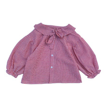 將圖片載入圖庫檢視器 【Y202018】2020春款韓版娃娃領襯衫女童寶寶可愛燈籠袖娃娃衫襯衣-20200304