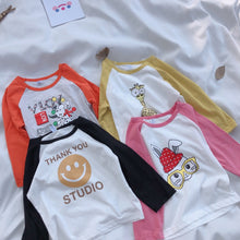 將圖片載入圖庫檢視器 【Y20201】兒童20春款長袖T恤男女童寶寶卡通插肩袖T恤全棉打底衫-20200220