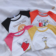 將圖片載入圖庫檢視器 【Y20201】兒童20春款長袖T恤男女童寶寶卡通插肩袖T恤全棉打底衫-20200220