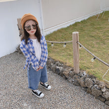 將圖片載入圖庫檢視器 【Y202014】兒童韓版格子襯衫2020春季新款男女童寶寶全棉百搭襯衣-20200304