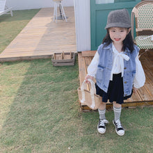 將圖片載入圖庫檢視器 【Y202018】2020春款韓版娃娃領襯衫女童寶寶可愛燈籠袖娃娃衫襯衣-20200304