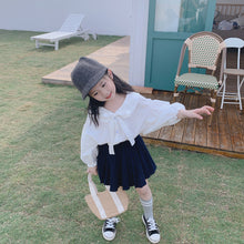 將圖片載入圖庫檢視器 【Y202018】2020春款韓版娃娃領襯衫女童寶寶可愛燈籠袖娃娃衫襯衣-20200304