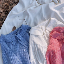 將圖片載入圖庫檢視器 【Y202018】2020春款韓版娃娃領襯衫女童寶寶可愛燈籠袖娃娃衫襯衣-20200304