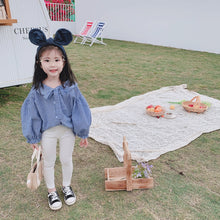 將圖片載入圖庫檢視器 【Y202018】2020春款韓版娃娃領襯衫女童寶寶可愛燈籠袖娃娃衫襯衣-20200304
