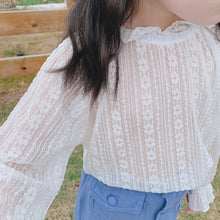 將圖片載入圖庫檢視器 【Y202037】2020春季新款韓版女童全蕾絲打底衫花朵鏤空甜美打底上衣-20200220