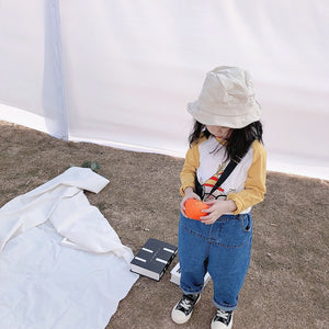 【Y599】兒童韓版打底衫男女童寶寶卡通印花打底衫拼色T恤跑量-20200304