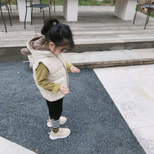 將圖片載入圖庫檢視器 【Y3743】兒童冬季韓版加厚棉馬甲男女童寶寶可愛熊耳朵連帽馬甲-20191012
