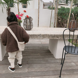 【Y7450】兒童羊羔毛外套男女童寶寶冬裝韓版加厚保暖洋氣大衣-20191012