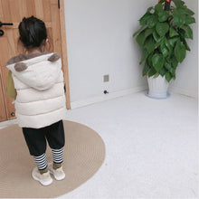 將圖片載入圖庫檢視器 【Y3743】兒童冬季韓版加厚棉馬甲男女童寶寶可愛熊耳朵連帽馬甲-20191012
