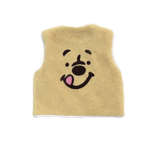 【W9328】兒童秋冬夾棉毛馬甲男女寶韓版卡通刺繡羊羔絨馬甲雙面穿-20191028