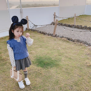 【Y202015】2020春季新款韓版小愛心雪紡衫女童寶寶洋氣百搭氣質襯衫-20200220