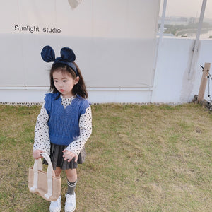 【Y202015】2020春季新款韓版小愛心雪紡衫女童寶寶洋氣百搭氣質襯衫-20200220
