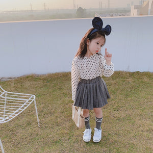 【Y202015】2020春季新款韓版小愛心雪紡衫女童寶寶洋氣百搭氣質襯衫-20200220