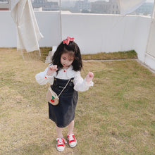 將圖片載入圖庫檢視器 【Y202027】女童春季日系軟妹蝴蝶結兔耳朵荷葉花邊拼接娃娃領白襯衫-20200220

