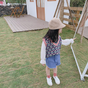 【Y202037】2020春季新款韓版女童全蕾絲打底衫花朵鏤空甜美打底上衣-20200220