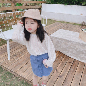 【Y202037】2020春季新款韓版女童全蕾絲打底衫花朵鏤空甜美打底上衣-20200220